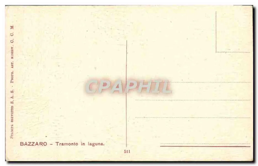 Tramonto in laguna — Bazzaro — n° 511 - Verso