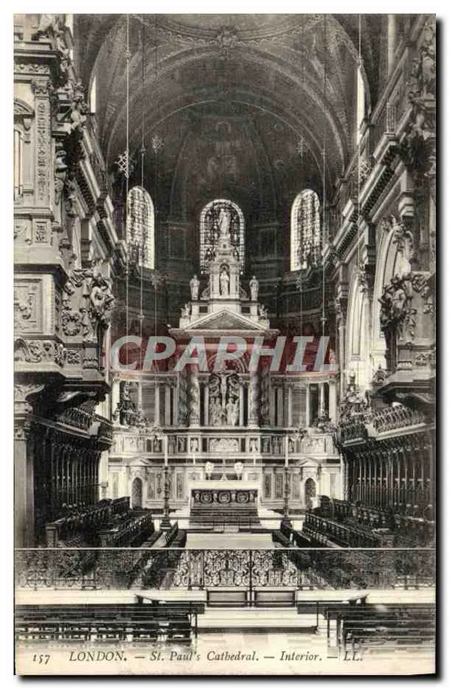 Londres — Interior da catedral de São Paulo — LL. 157 - Frente
