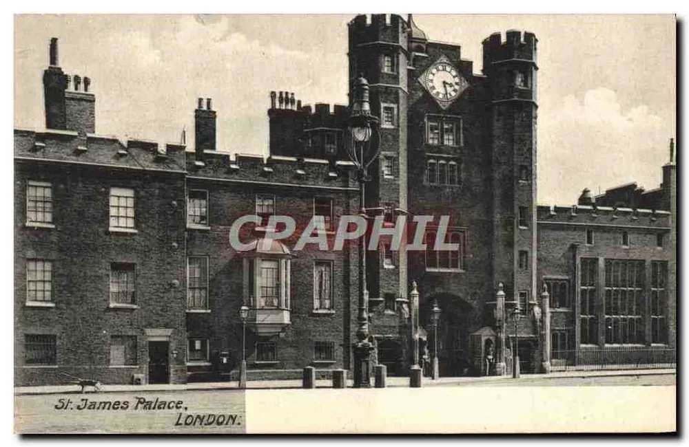 Palácio de St James — Londres — impressa na Saxônia - Frente