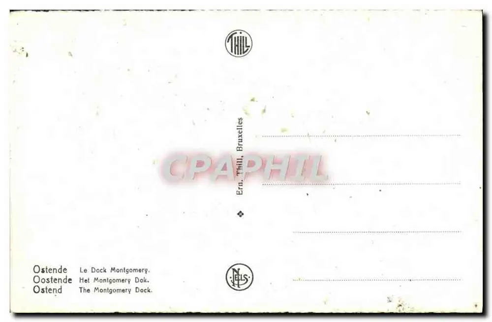 Ostende — O Dock Montgomery — editor Thill, Bruxelas - Verso