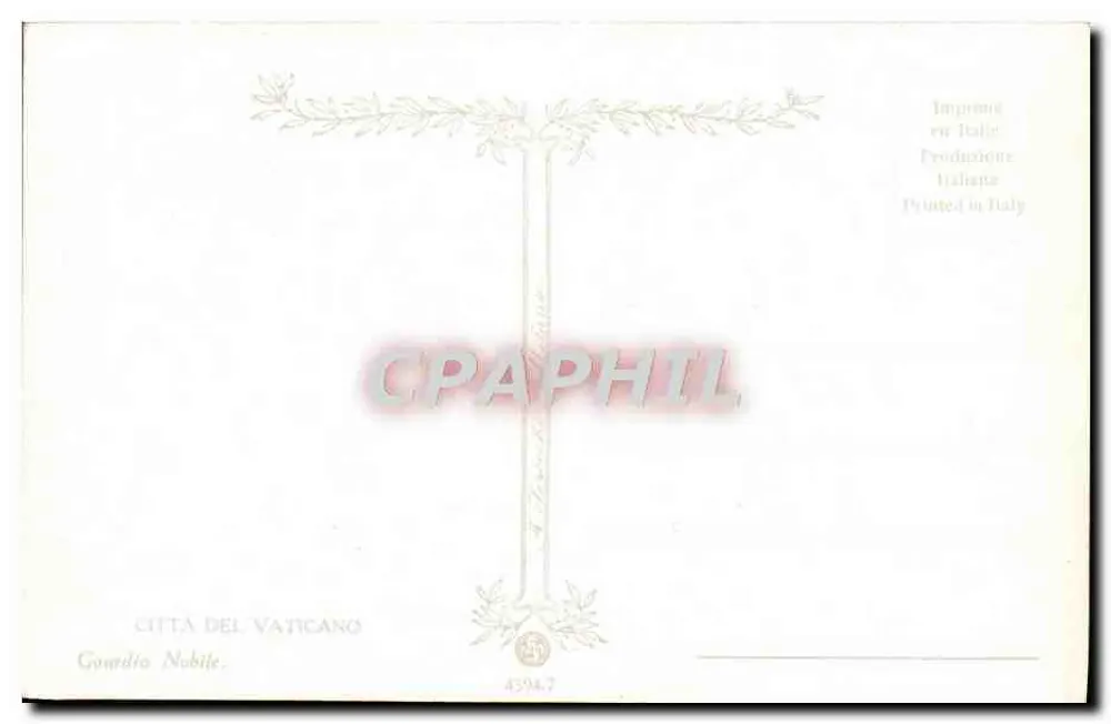 Edler Wächter — Vatikan — Verlag Citta del Vaticano, Nr. 4594.7 - Rückseite