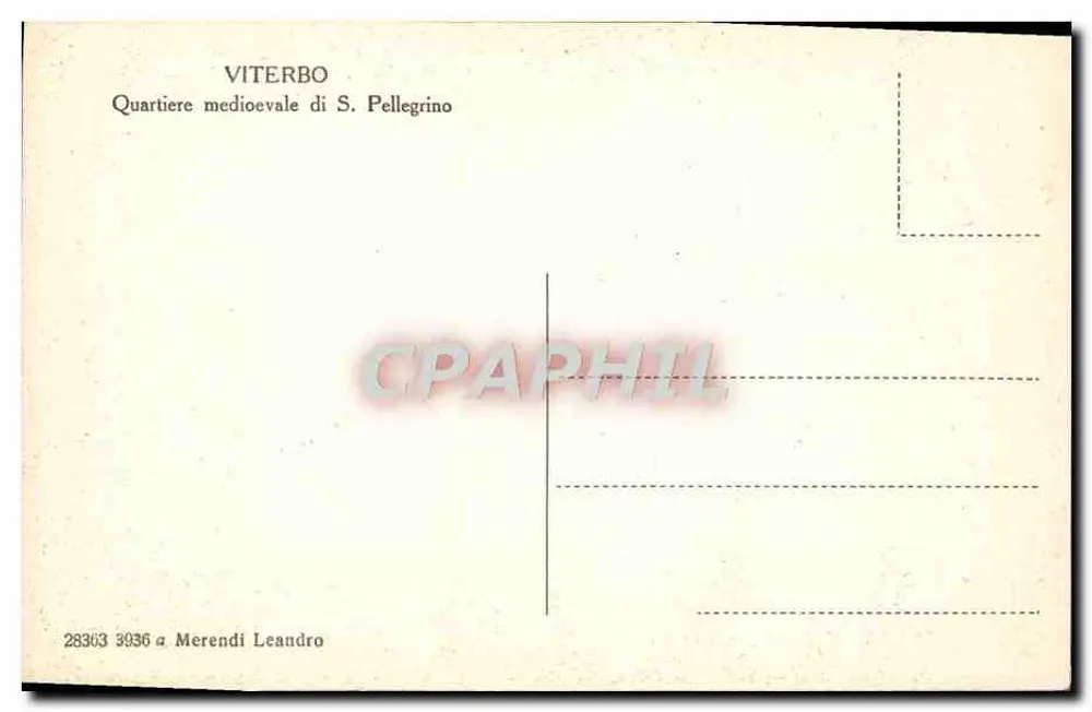 Viterbo — Mittelalterlicher Viertel von S. Pellegrino — Merendi Leandro - Rückseite