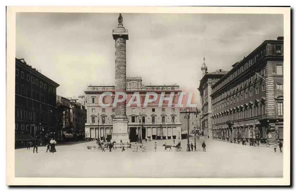 Roma - Piazza Colonna — vista da coluna da praça — editor Foris Fam - Frente