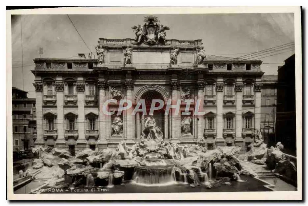 Roma - Fontana di Trevi — vista da fonte — editor Brunner & Cama - Frente