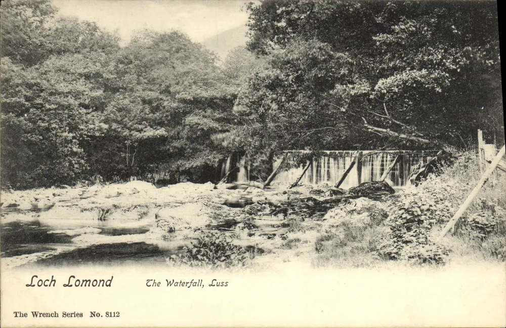 Lago Lomond — La Cascada, Luss — Serie del Llave de Gato No. 8112 - Anverso