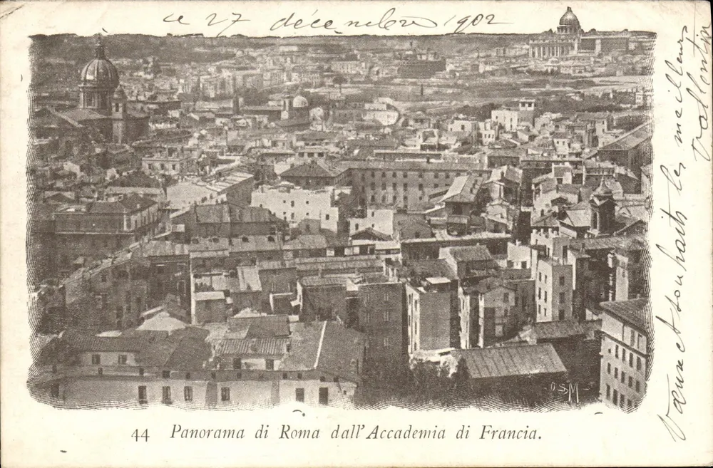 Panorama de Rome — vue depuis l'Académie de France — éditeur O.S.M. n°44 - Vorderseite