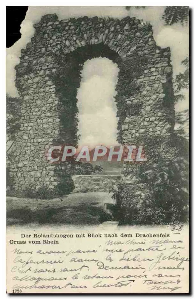 Rolandsbogen mit Blick auf den Drachenfels — Verlag von Edm. von König, Heidelberg, n° 1798 - Vorderseite