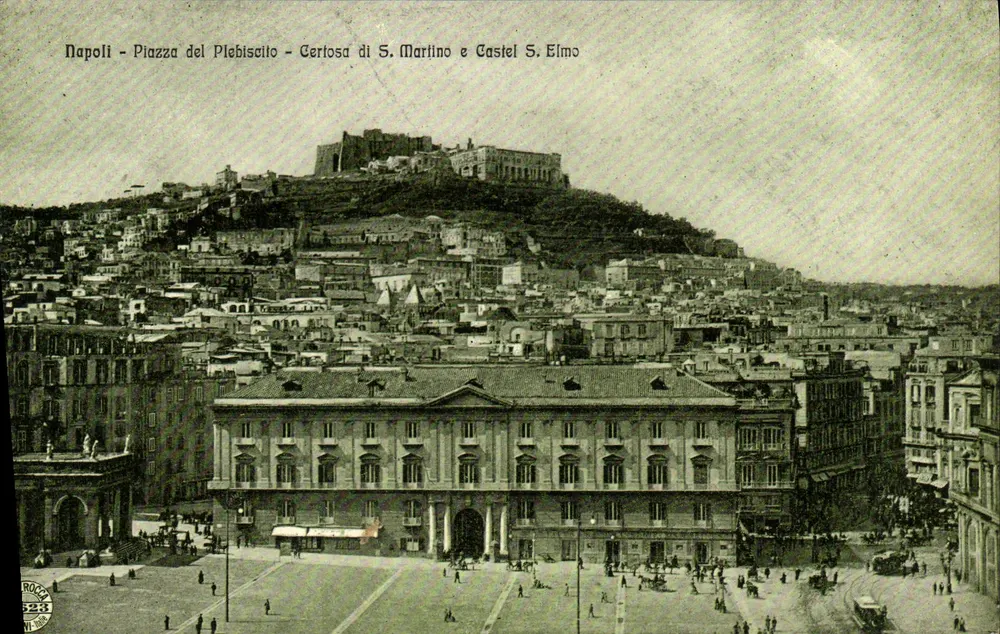 Neapel - Piazza del Plebiscito - Certosa di S. Martino e Castel S. Elmo - Vorderseite