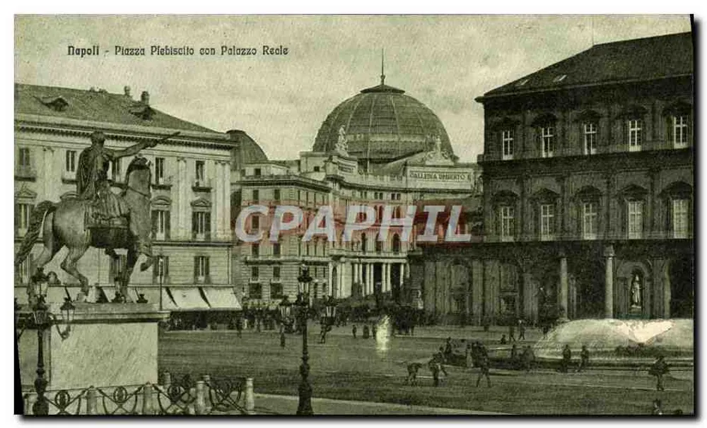 Naples - Piazza Plebiscito mit Palazzo Reale - Vorderseite