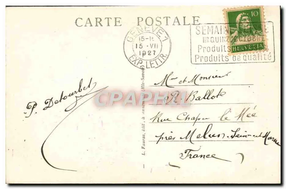 GENÈVE — Eingang zum Palast der Vereinten Nationen — 2228 - Rückseite