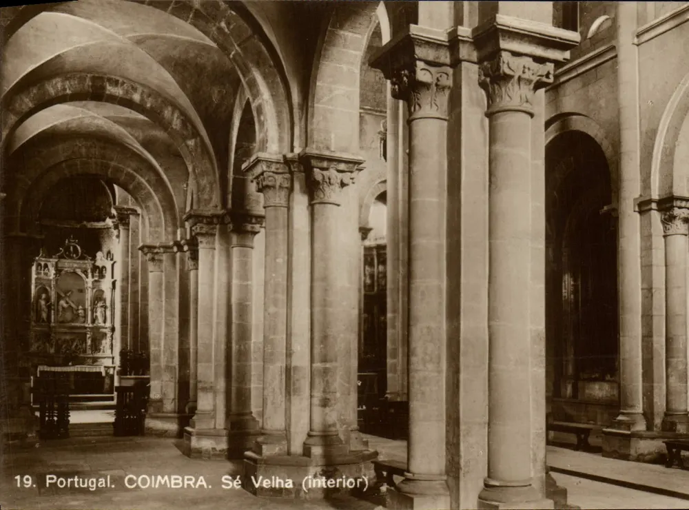 Coimbra. Sé Velha (interior) — Portugal — éditeur Havanna Central, n°19 - Frente