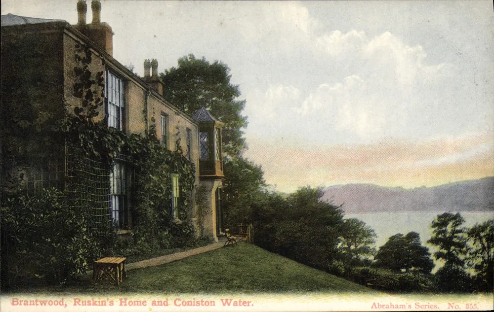 Brantwood, Ruskins Heimat und Coniston Water — Abraham's Serie Nr. 355 - Vorderseite