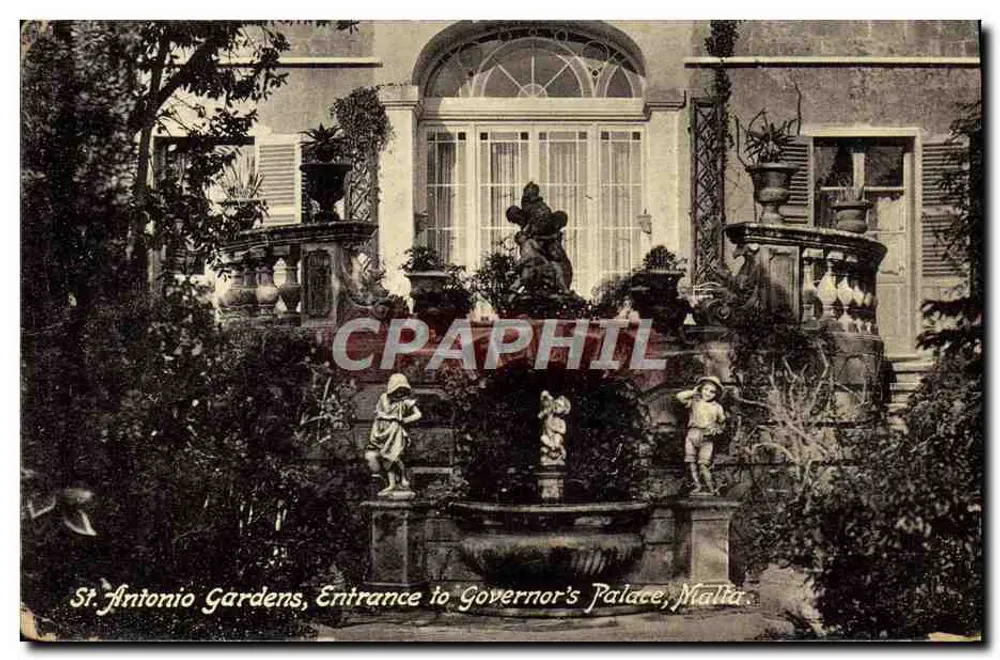 St. Antonio Gardens — Eingang zum Palast des Gouverneurs — Verleger nicht sichtbar - Vorderseite