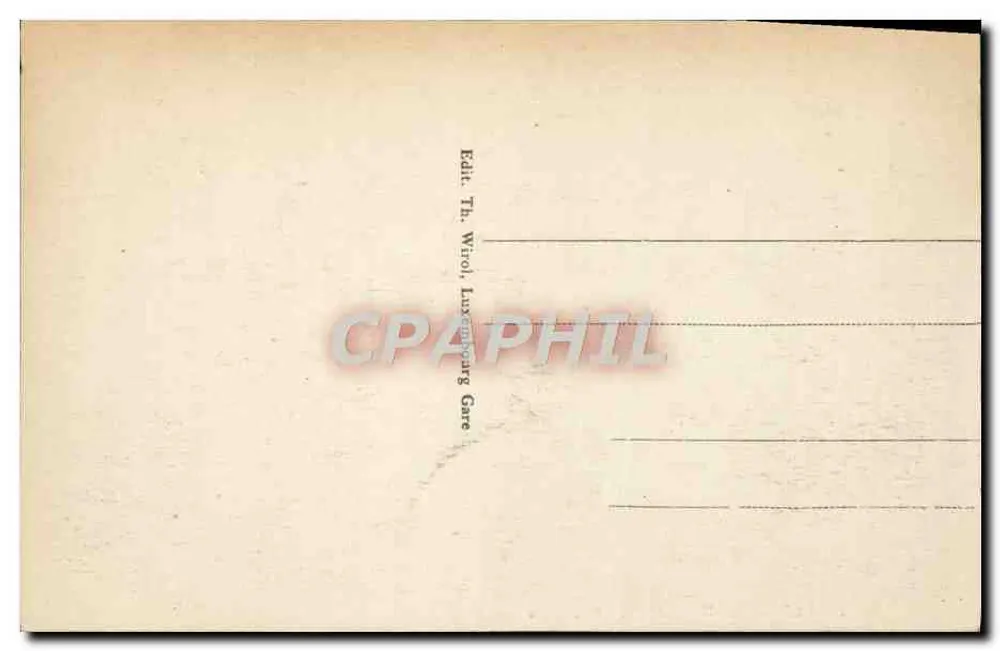 Luxemburgo - Avenida Pescatore — editor Th. Wiol, Luxemburgo Estação - Verso