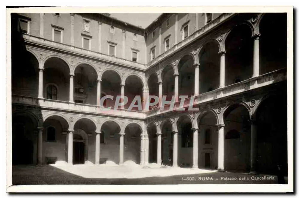 Roma — Palácio da Cancelleria — editor Brunner & C. Como, n° 1-500 - Frente