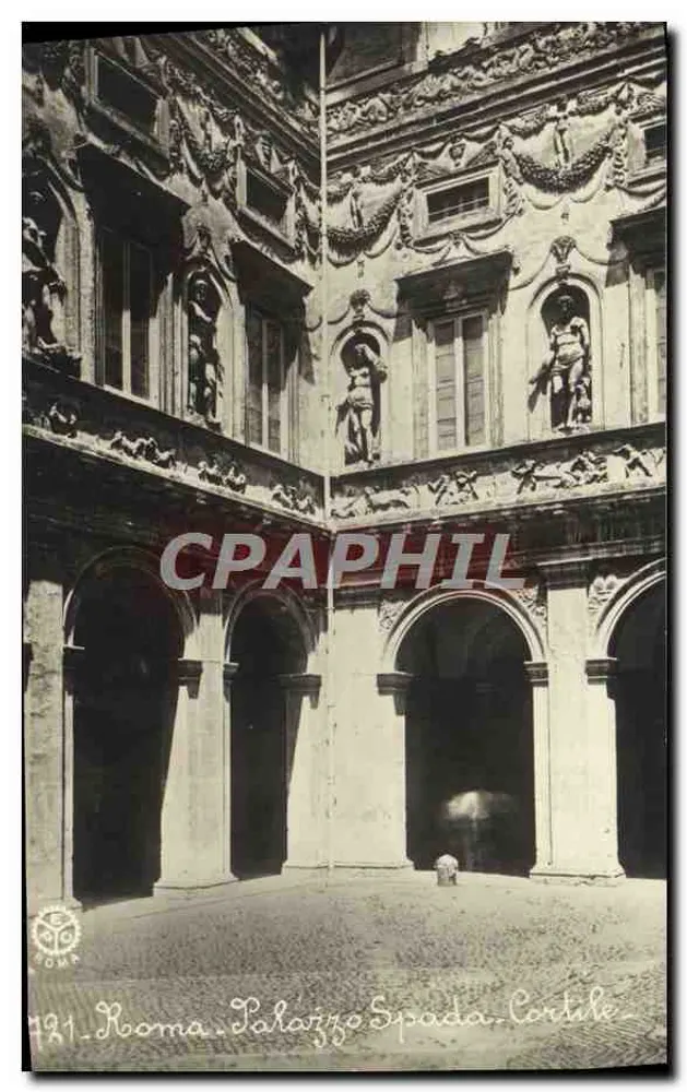Roma. Palazzo Spada. Cortile — editor P.E. Chauffourier, n° 721 - Frente
