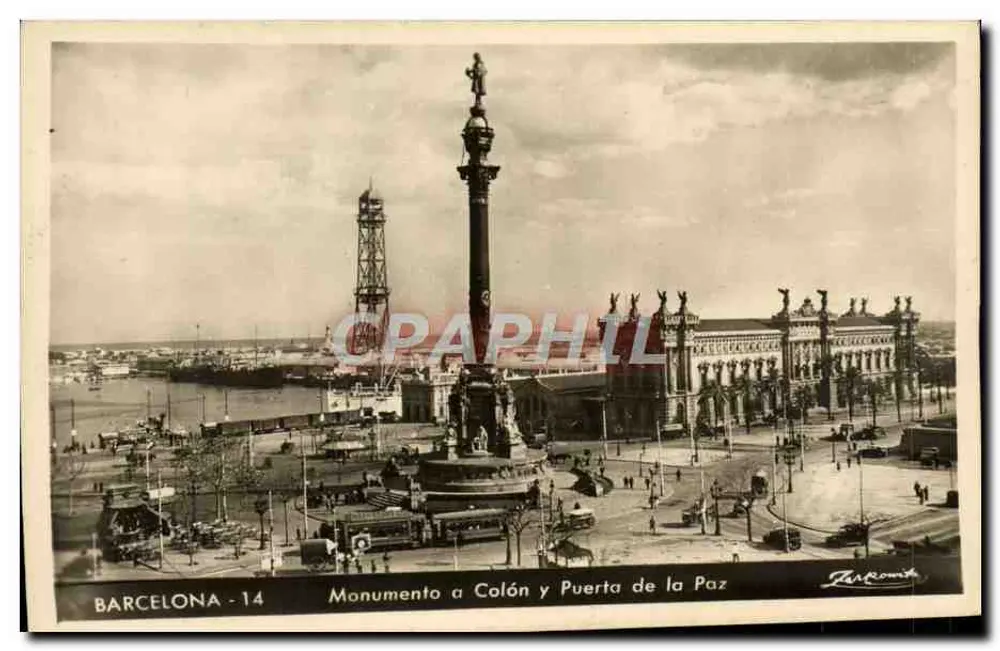 Barcelona - Denkmal für Columbus und Puerta de la Paz — Zarzowita, n°14 - Vorderseite