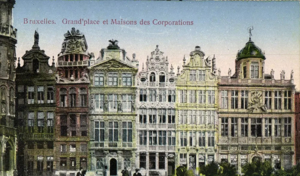 Brüssel. Große Marktplatz und Häuser der Gilden — C. F. Br. Nr. 13719 - Vorderseite