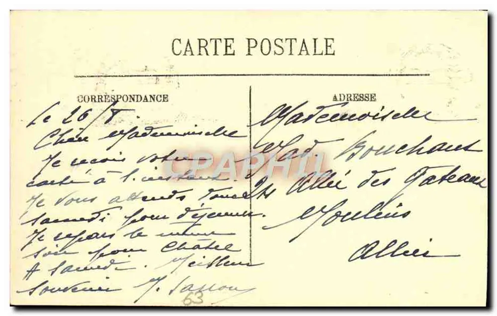 Schafe, die auf dem Gipfel des Puy de Dôme grasen — Verlag: Rép. Française, Nr. 9 - Rückseite
