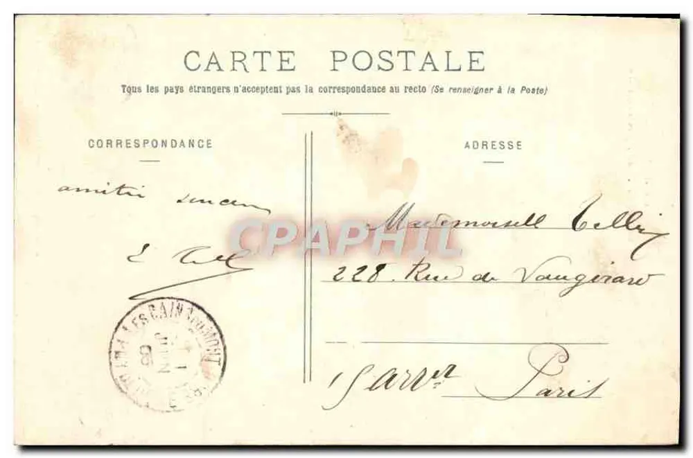 Wasserfall Trador, nahe Laqueville — Auvergne — Nr. 106 bis - Rückseite