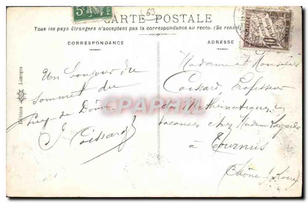 Puy-de-Dôme — Das Observatorium und die Turm — Limiages Editions - Rückseite