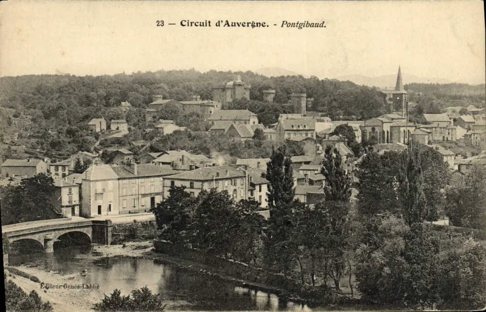 Pontgibaud — Circuit d'Auvergne — Editor Genés-Labbé, n°23 - Frente