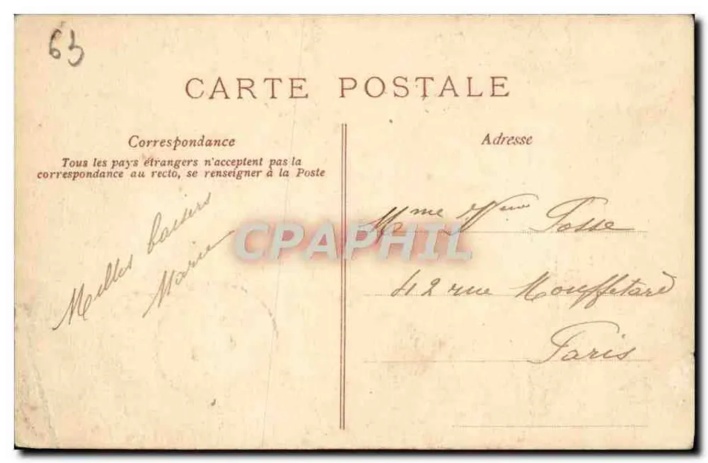 Pittoreske Auvergne — Die Mühle des Staudamms der Sioule — Verlag V.D.C. Nr. 292 - Rückseite