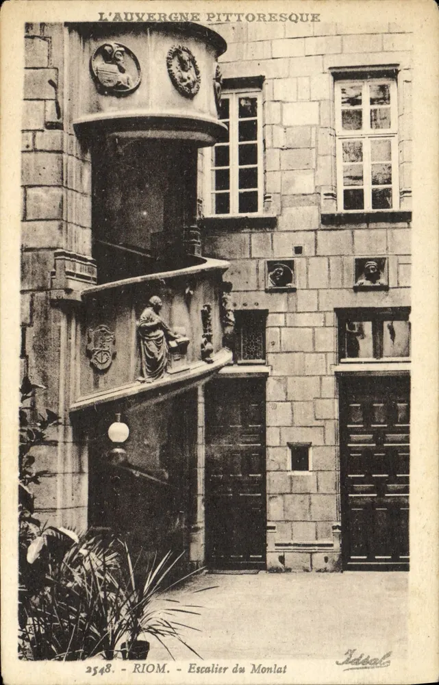 Riom — Escada do Monlat — L'Auvergne pittoresque — Édition Idéal - Frente