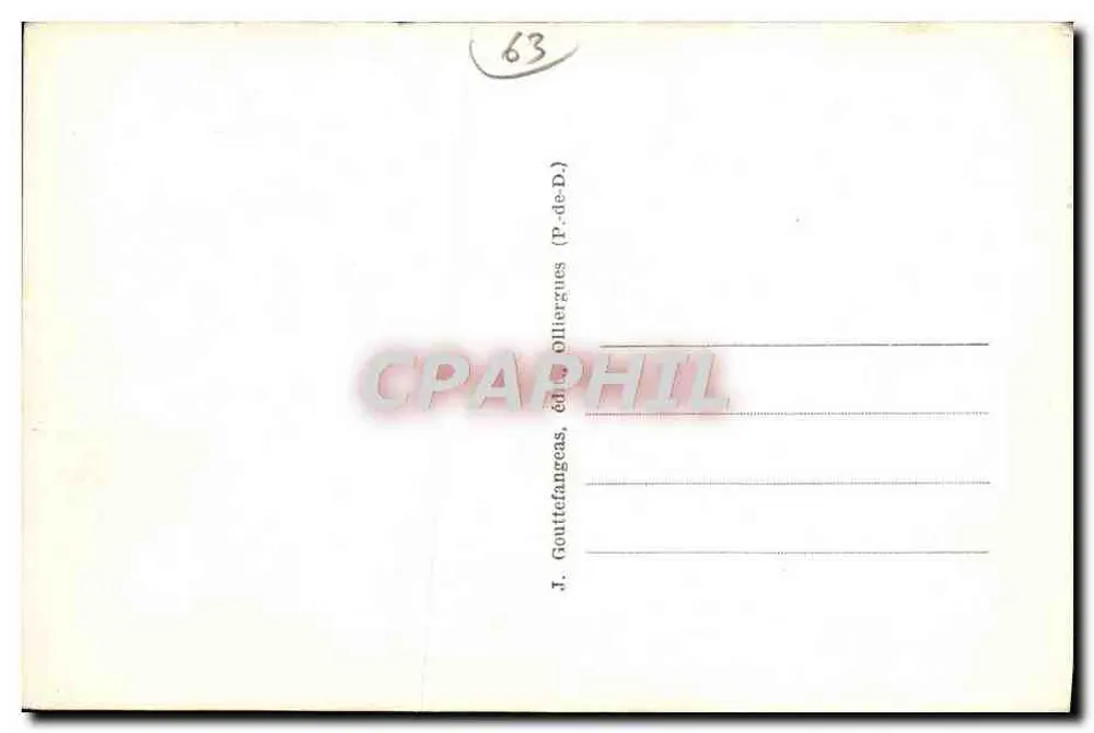 Riom — A Casa Central — A Auvergne - Verso