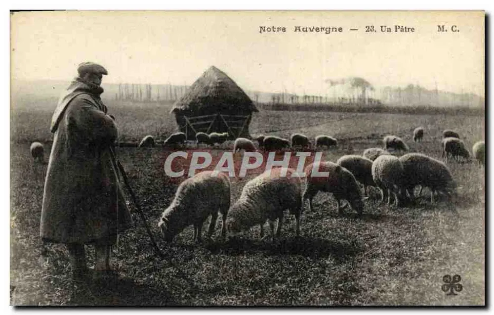 Unsere Auvergne — 23. Ein Schäfer — M. C. - Vorderseite