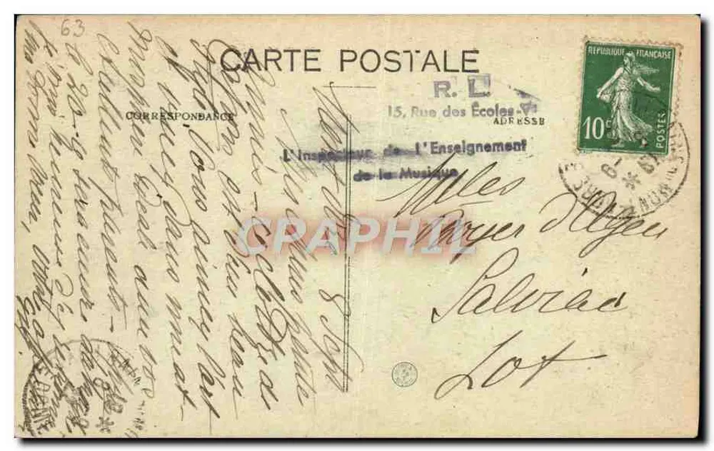 Pittoreske Auvergne — 13 Schafe auf der Weide — V.D. Verlag - Rückseite