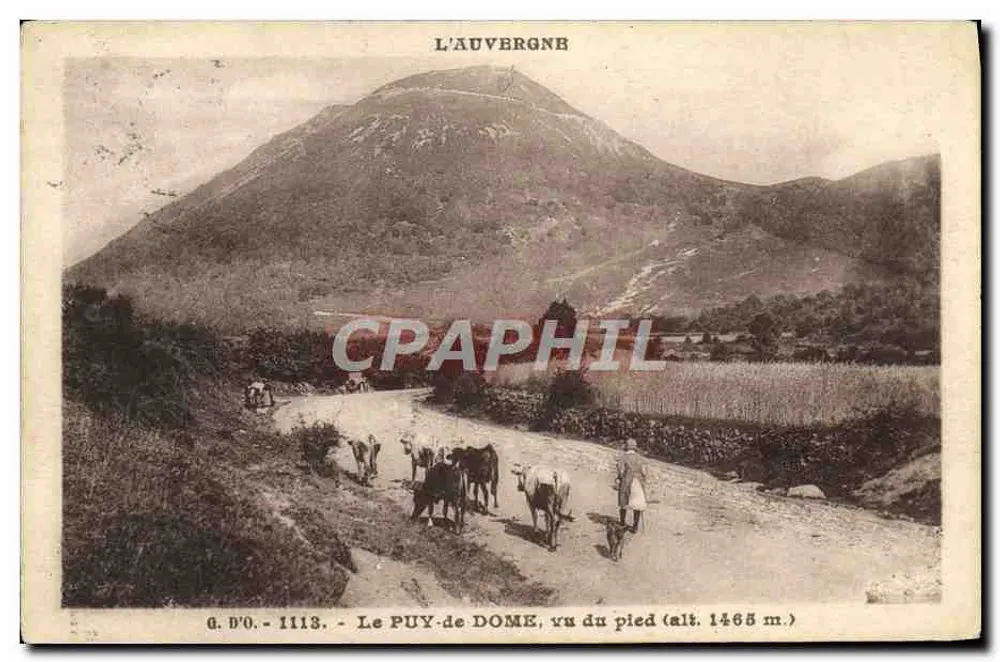 Le Puy-de-Dôme vom Fuße gesehen (Höhe 1465 m.) — Auvergne — G. D'O. - 1113 - Vorderseite