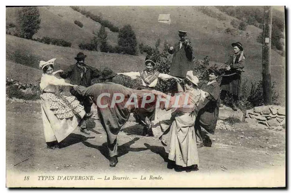 Tipos da Auvergne — A Bourrée — A Ronde — Editor: A Ronde, n°18 - Frente