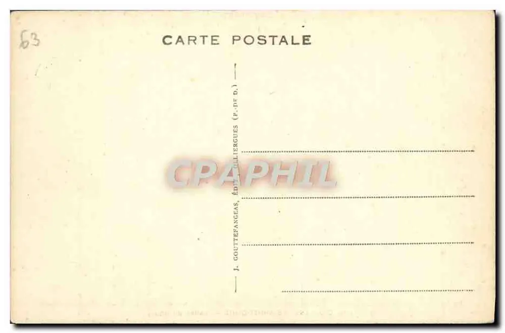 Auvergne — Tal des Sancy — G. D'O. 195 - Rückseite
