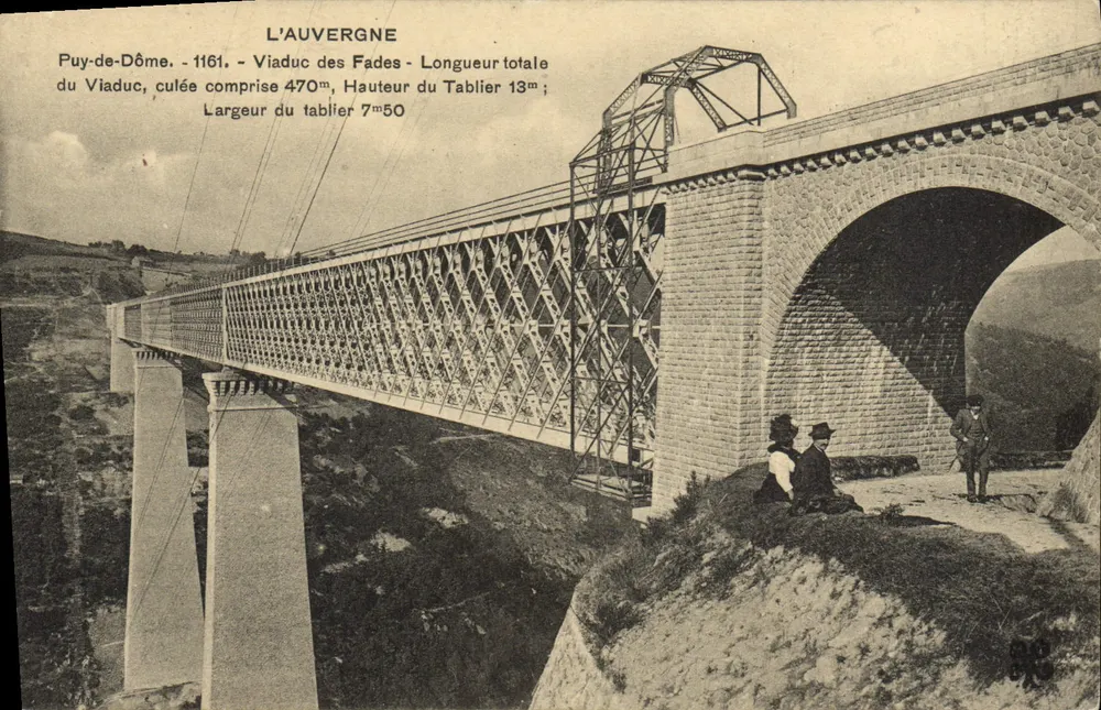 Viaduc des Fades - Puy-de-Dôme — Auvergne, mit technischen Spezifikationen — Verlag unbekannt - Vorderseite