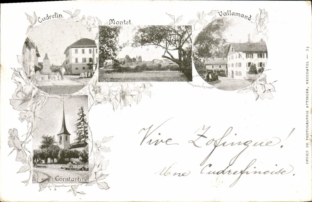 Cudrefin, Montet, Vallamand, Constantine — Office de Photographie Attinger, Neuchâtel — n°24 - Frente