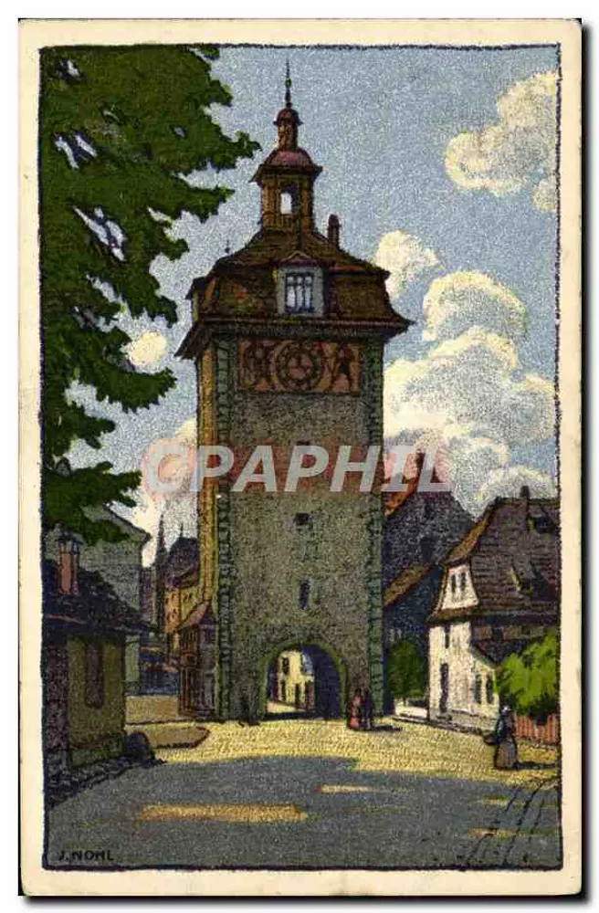 Schaffhausen / Schwabentor — vista del portale — J. NOHL - Recto