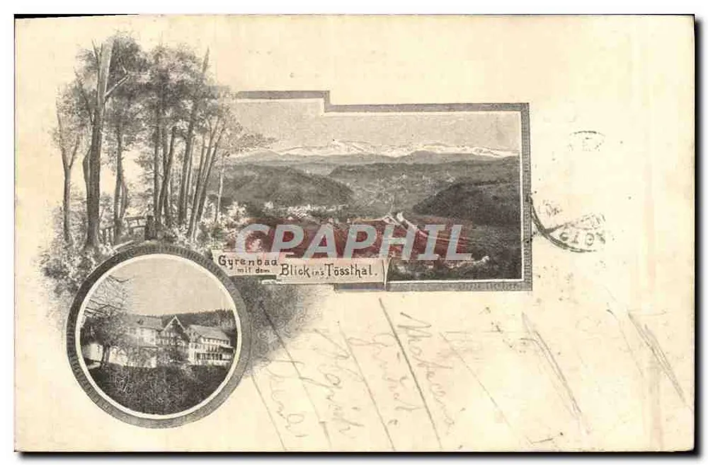 Gyrenbad — vista sobre o Tössthal — editor não identificado - Frente