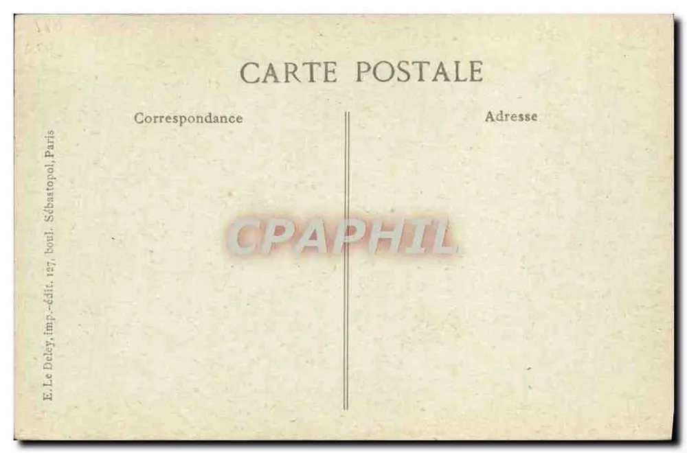 Rue de Birague — Paris von einst — E. Le Doley, Verleger, 127, boulevard Sébastopol, Paris - Rückseite