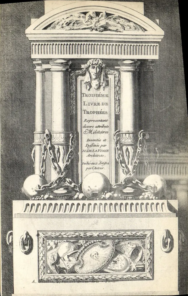 Troféus militares — Terceiro livro de troféus — desenho de Jacques Delafore - Frente