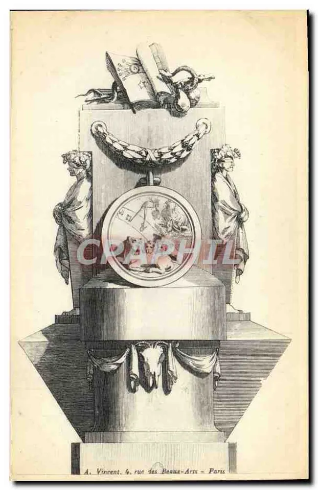 Monument der schönen Künste — Paris — A. Vincent, 4 rue des Beaux-Arts - Vorderseite