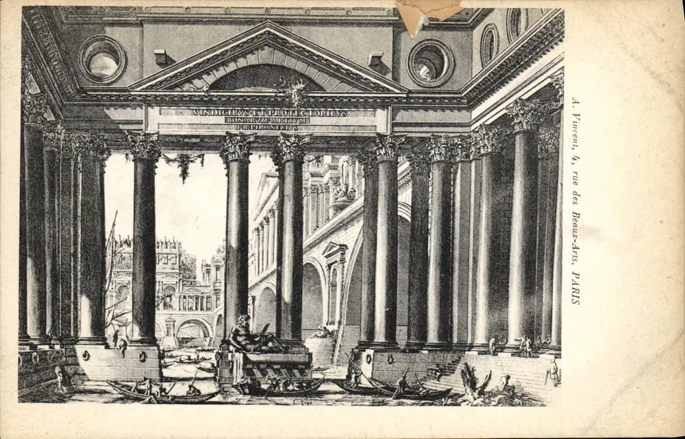 Vista da Basílica de São Pedro — Basilica Sancti Petri — A. Vincent, 4, rue des Beaux-Arts, PARIS - Frente