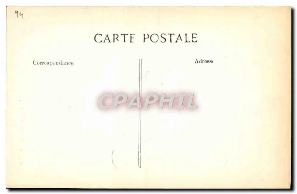 Estátua sobre pedestal — Paris — A. Vincent, 4, rue des Beaux-Arts - Verso