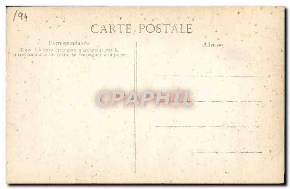 Pilar esculturado ornado de putti — A. Vincent, 4, rue des Beaux-Arts, PARIS - Verso