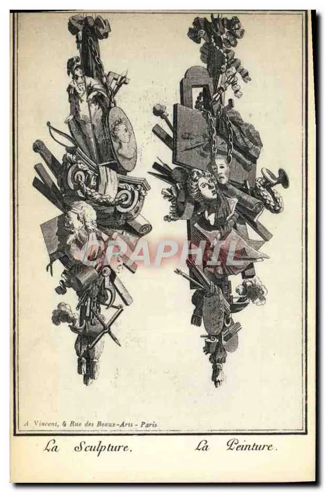 A Escultura — A Pintura — A. Viucient, 6 Rue des Beaux-Arts - Paris - Frente