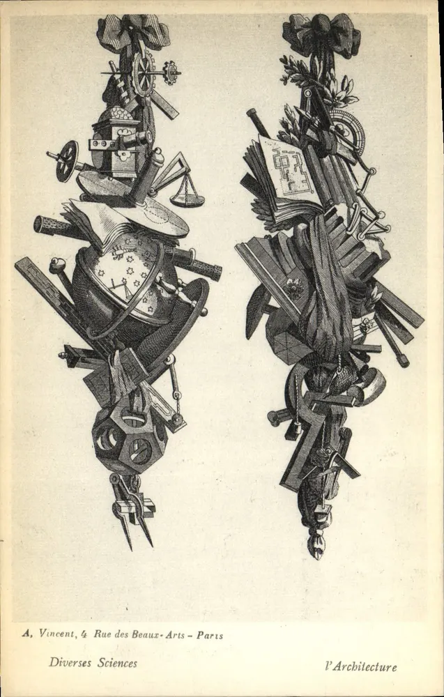 Diversas Ciências — Diversas Arquitetura — A. Vincent, 4 Rue des Beaux-Arts - Paris - Frente