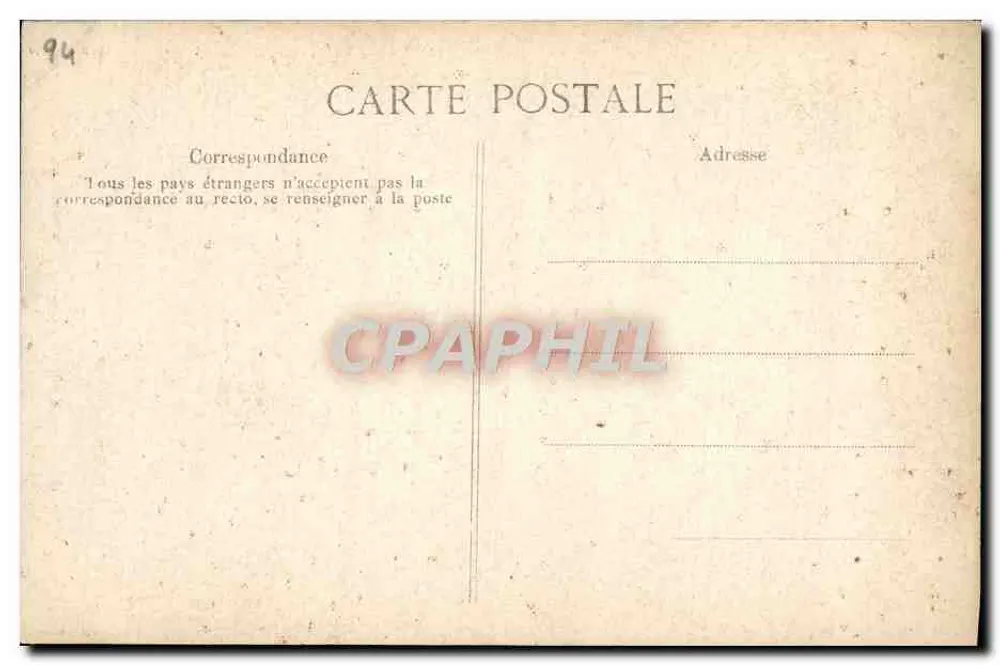 Pilar esculturado — detalhe de uma obra de arte — A. Vincent, 4, rue des Beaux-Arts, PARIS - Verso