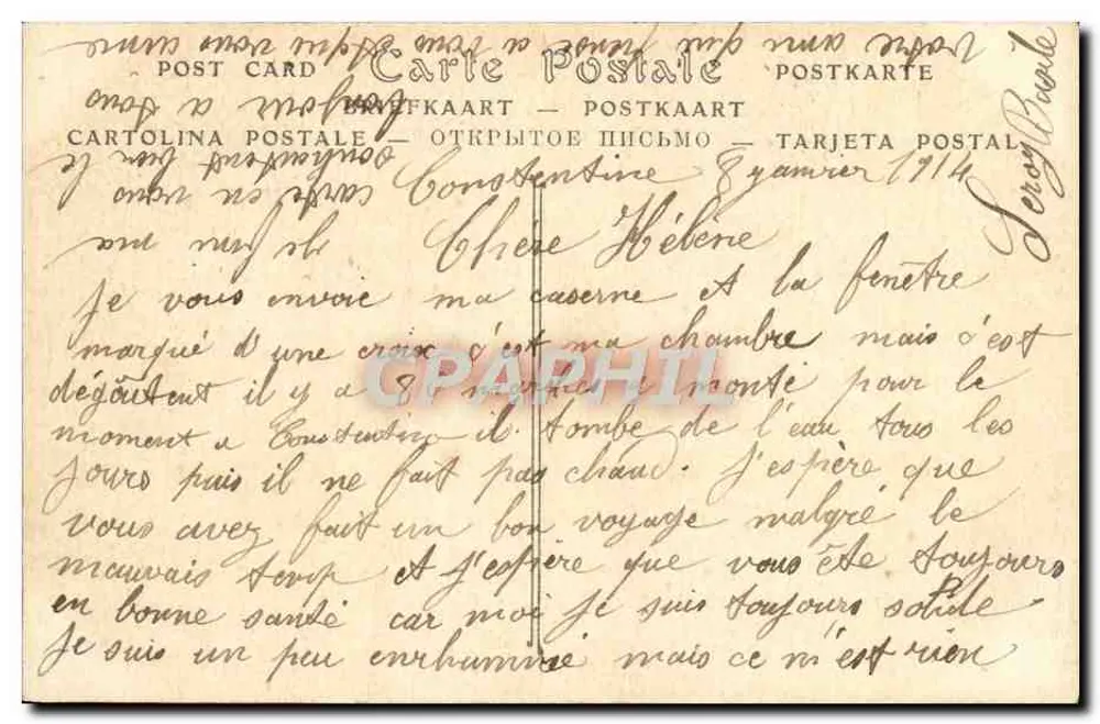 Constantine — Die Tirailleurs-Kaserne — ND Phot. - Rückseite