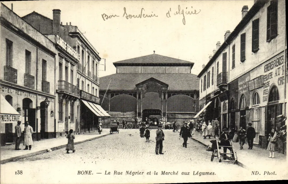 Bone — La Rue Négrier und der Gemüsemarkt — ND. Phot. - Vorderseite