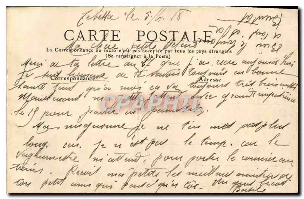 Miniera del Djebel-Kouif — La Plate-Forme — Coll. Zemerli Ahmed ben Salah, Tabacs, Tebessa - Verso